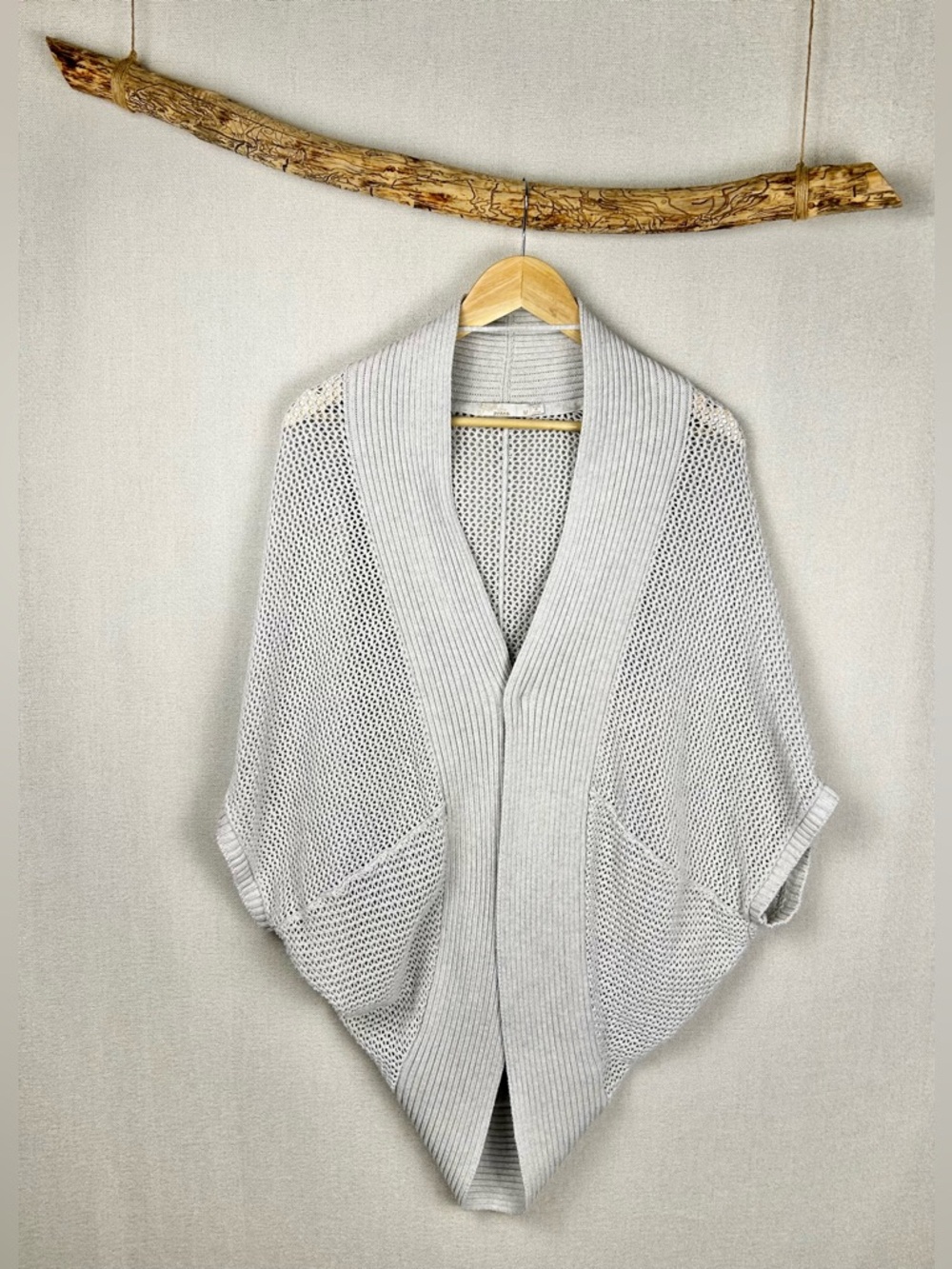 Prana Cocoon Cardigan Organic Cotton Open Knit Lightweight Sweater